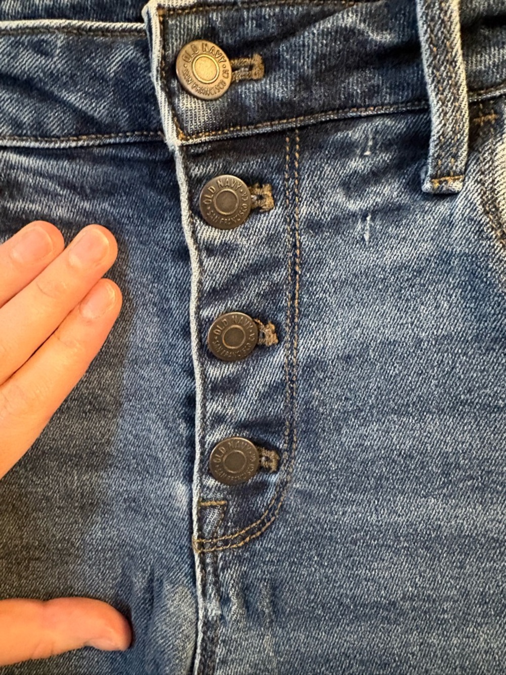 Rockstar Super Skinny Ankle Cut High Waisted Jeans with Button Up Detail - Picture 2 of 5